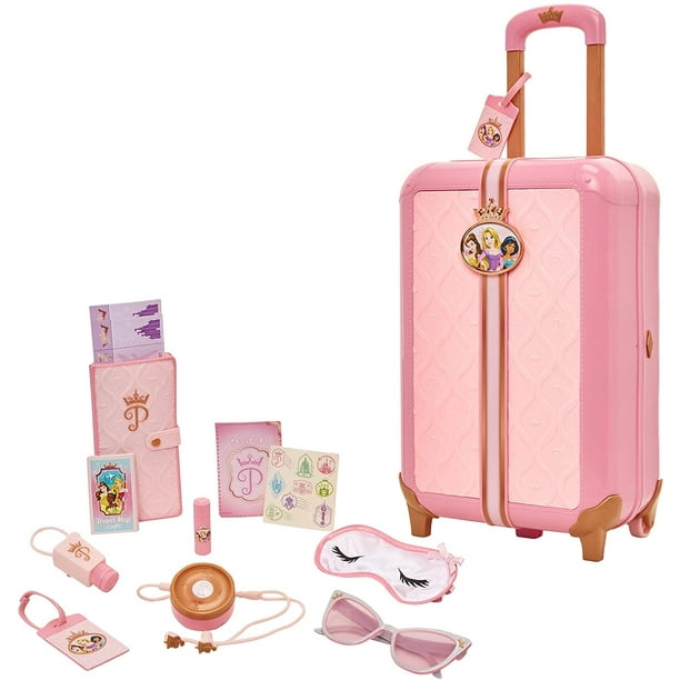 Disney Princess Girls Pink Rolling Luggage//Travel Bag Kids Pilot Case